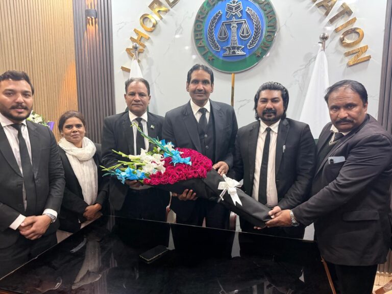 مسیحی وکلاء وفد کی صدر لاہور بار سے ملاقات